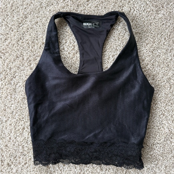 Beach Riot lease trim mini ribbed crop bra XS - Picture 4 of 4